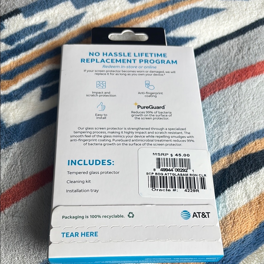 White Screen Protector with Lifetime Replacement Program for Cell Phones - Picture 2 of 2